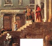 TIZIANO Vecellio Presentation of the Virgin at the Temple (detail) er oil on canvas
